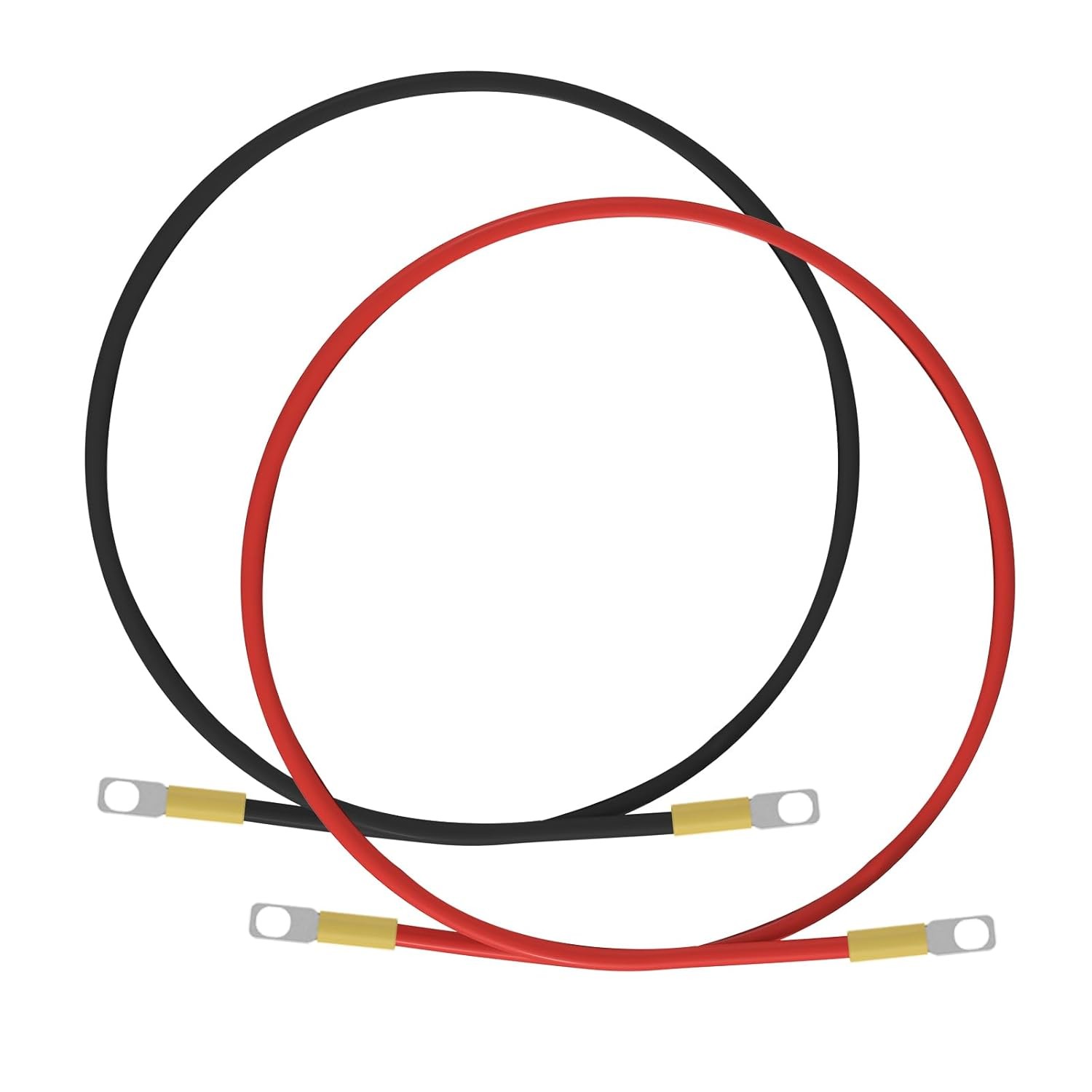 DC HOUSE 9AWG Battery Cable 12 Inch with 13/64′ Lug Terminals Tinned Copper