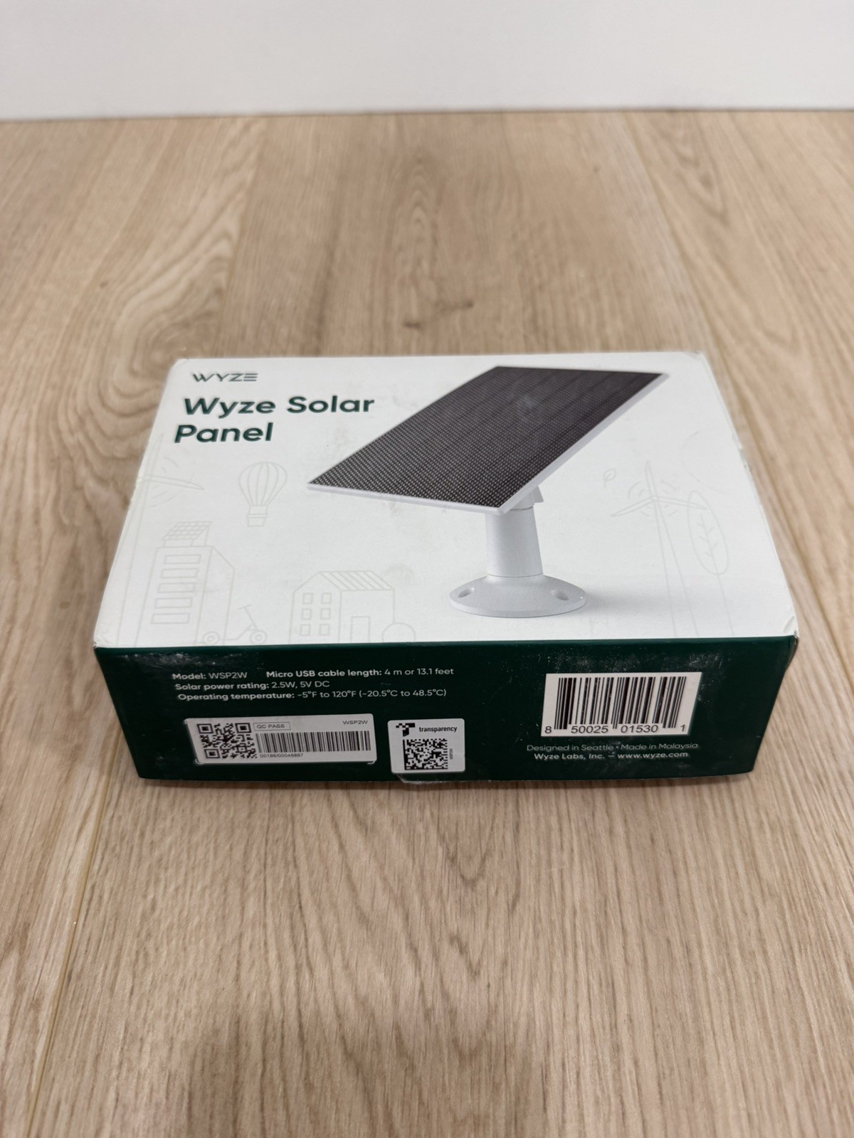Wyze WSP2W Outdoor Security Camera Solar Panel White