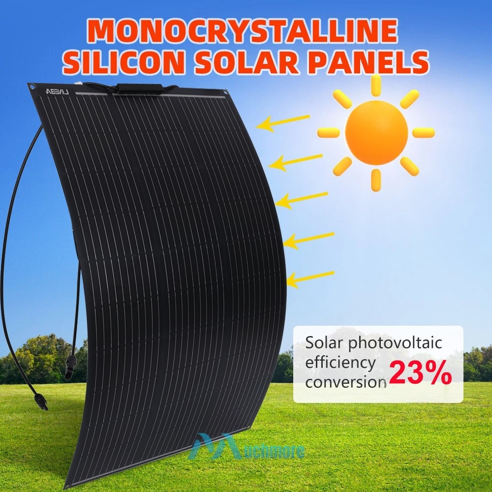 200W 400W 800W Watt Flexible Mono Solar Panel 18V Portable RV Home Boat Camping