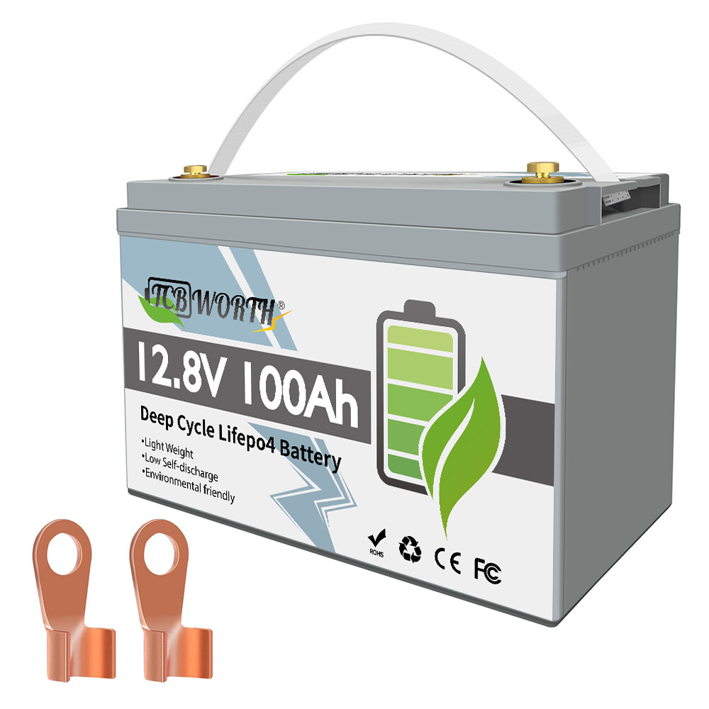 12V 200AH Deep Cycle Lithium Battery LiFePO4 200A BMS for RV Boat Solar Home