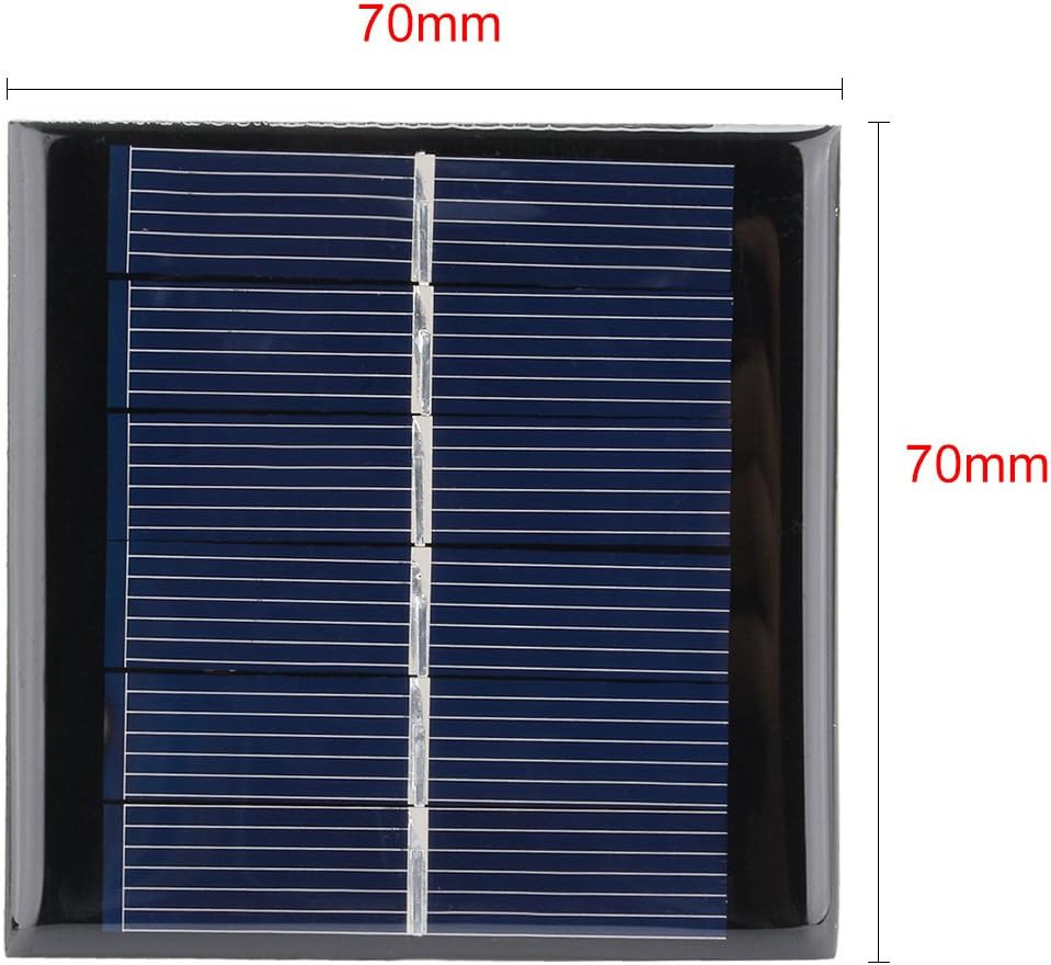 5Pcs 3V 100Ma Poly Mini Solar Cell Panel Module DIY for Light Toys Charger 70Mm