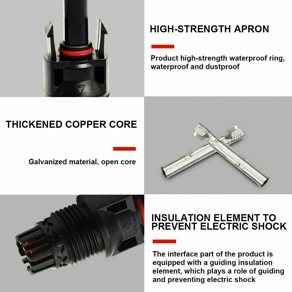 10/20/50/100/200 Pairs Male Female Solar Cable Connectors For DIY Solar Panel