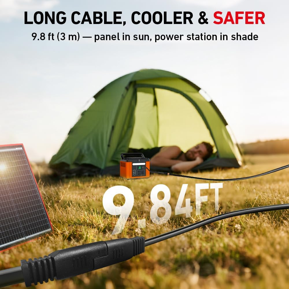 DOKIO 150W Portable Foldable Solar Panel Kit, Compact 21X20In Design 7.3Lb with