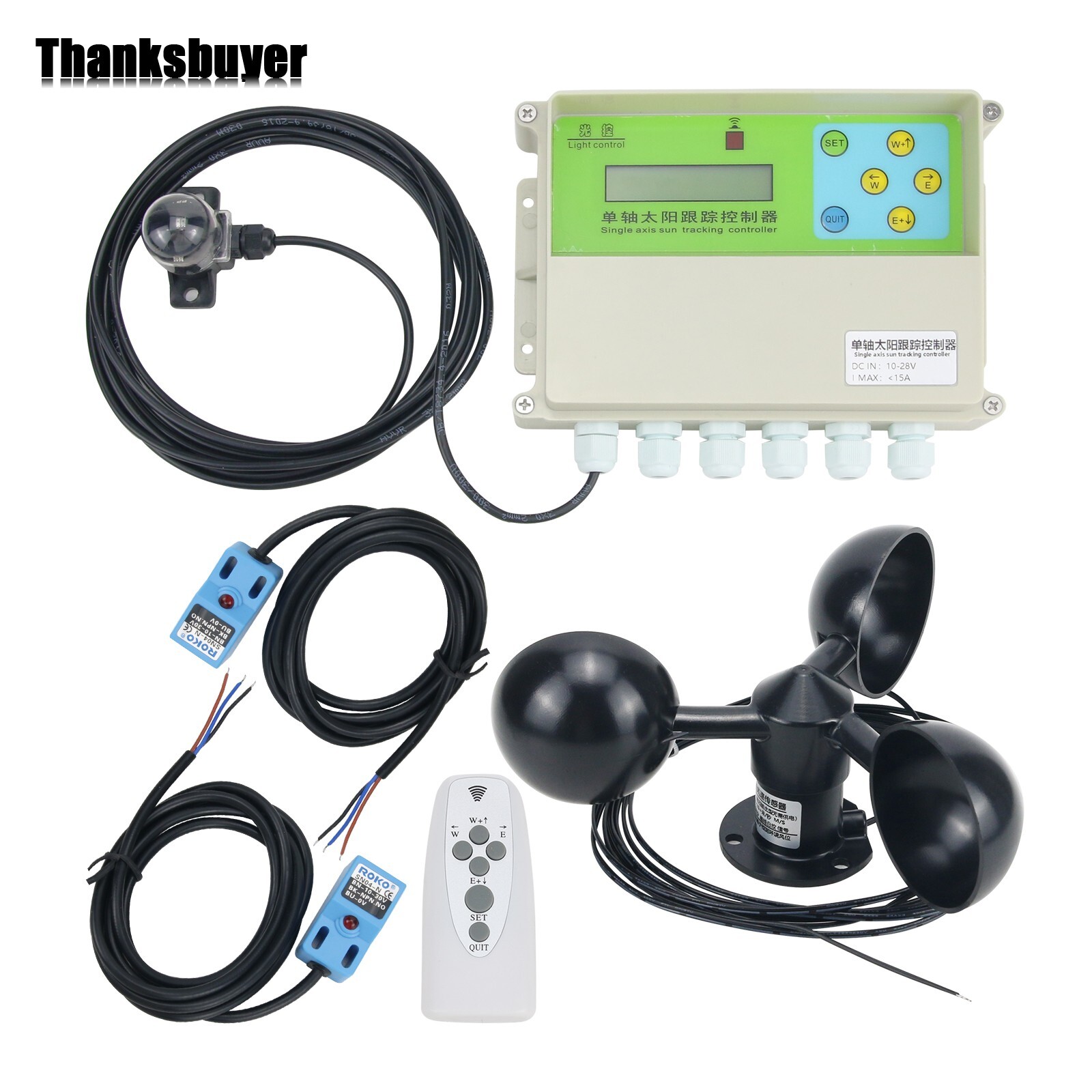 XMYC-1 Single Axis Solar Tracker Controller 12-24V Solar Panel Tracker Kit