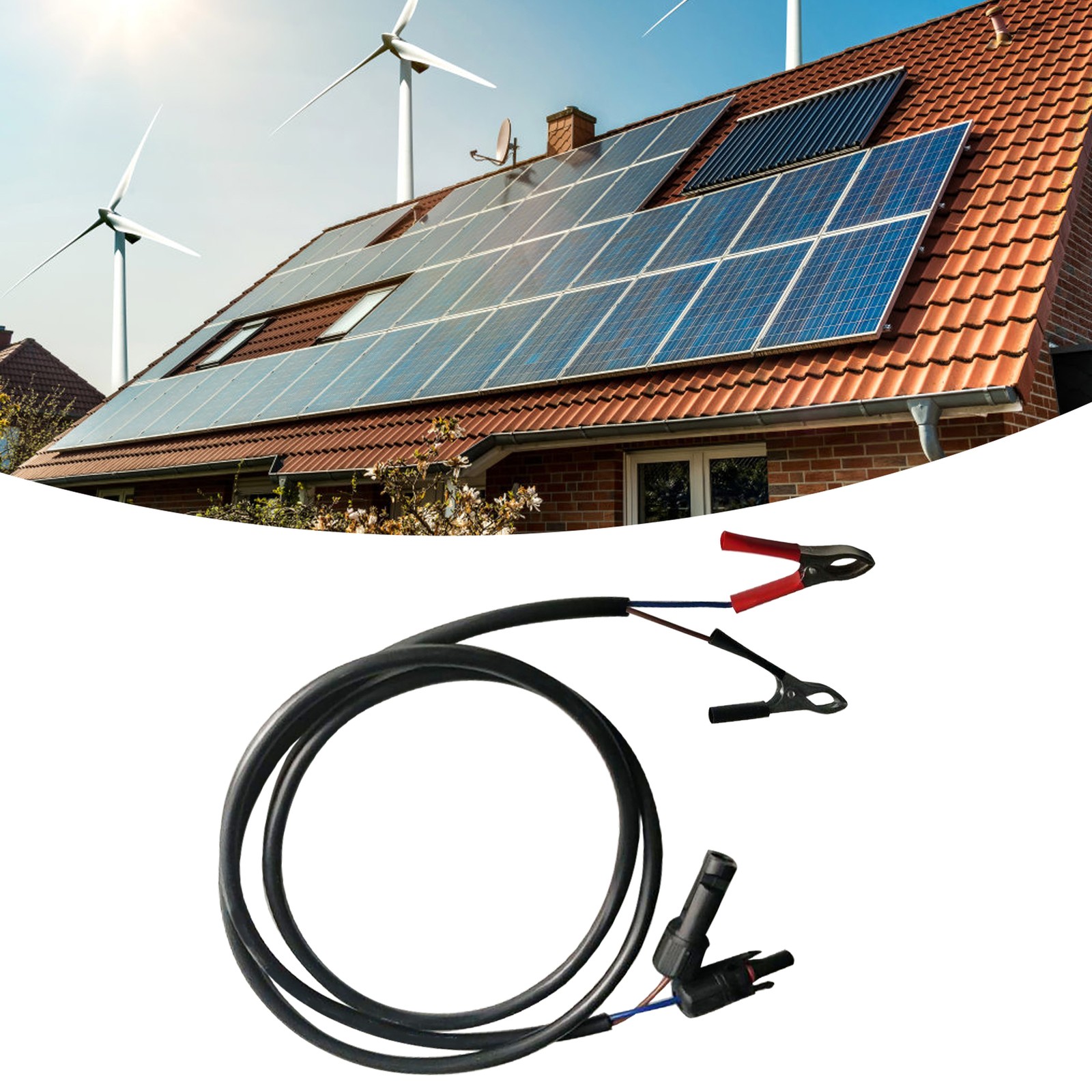 3.3ft Solar Connector Cable Durable PVC For Solar Power Systems Easy To Use