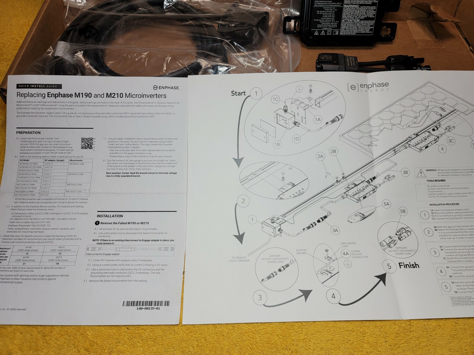 Enphase Energy M190240-IQ7-S22-RMA Kit NEW