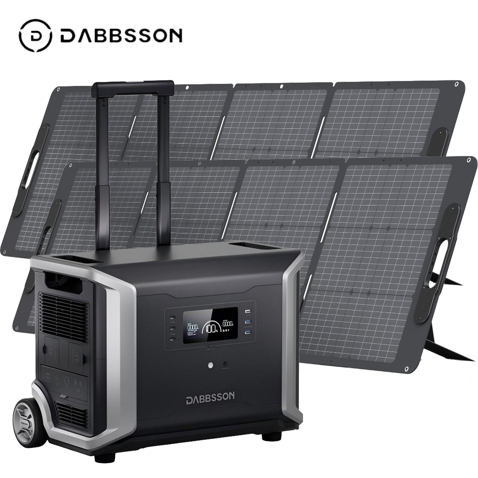 Dabbsson 3600W 3034Wh Power Station Portable with 2x 210W Folding Solar Panel