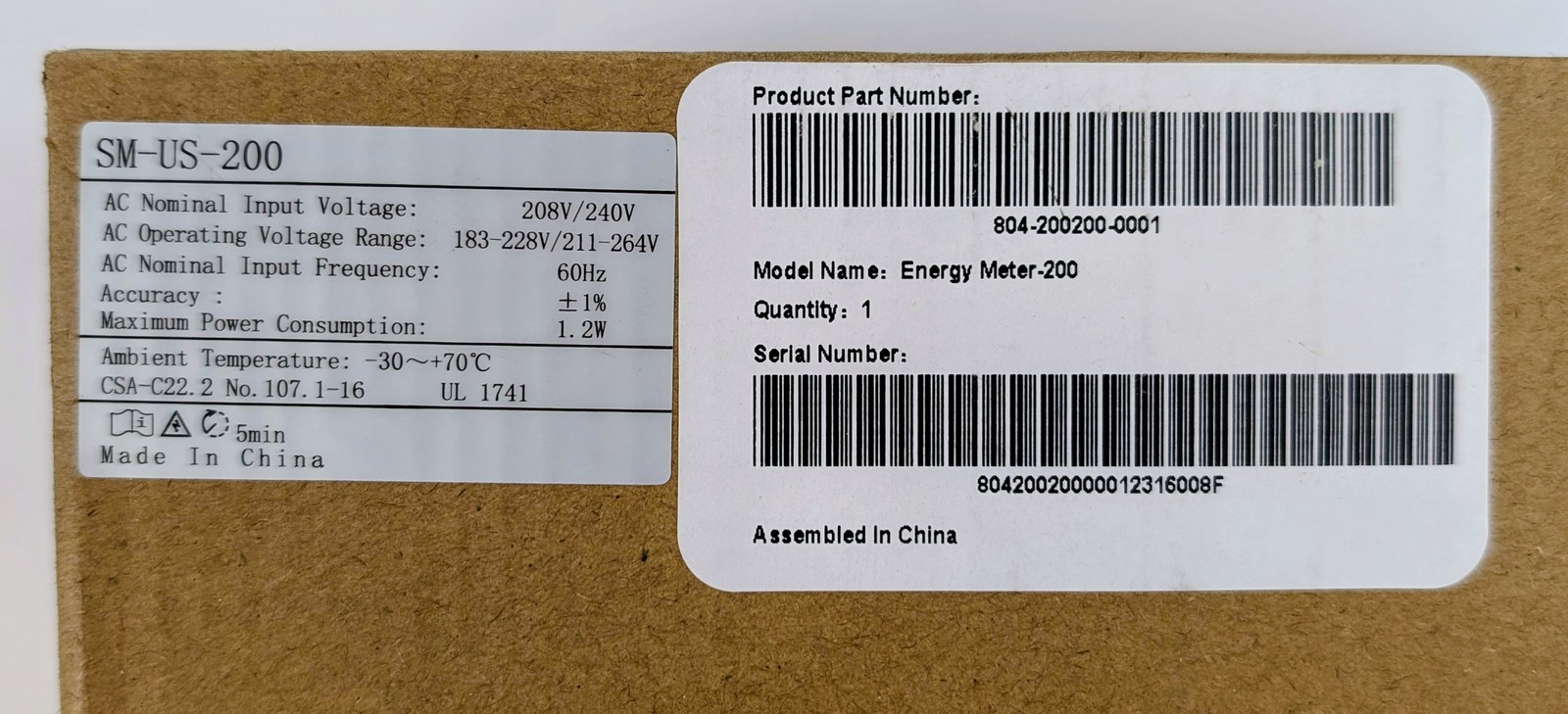 SolarEdge SM-US-200 Energy Meter-200 Revenue Grade Solar Power Meter