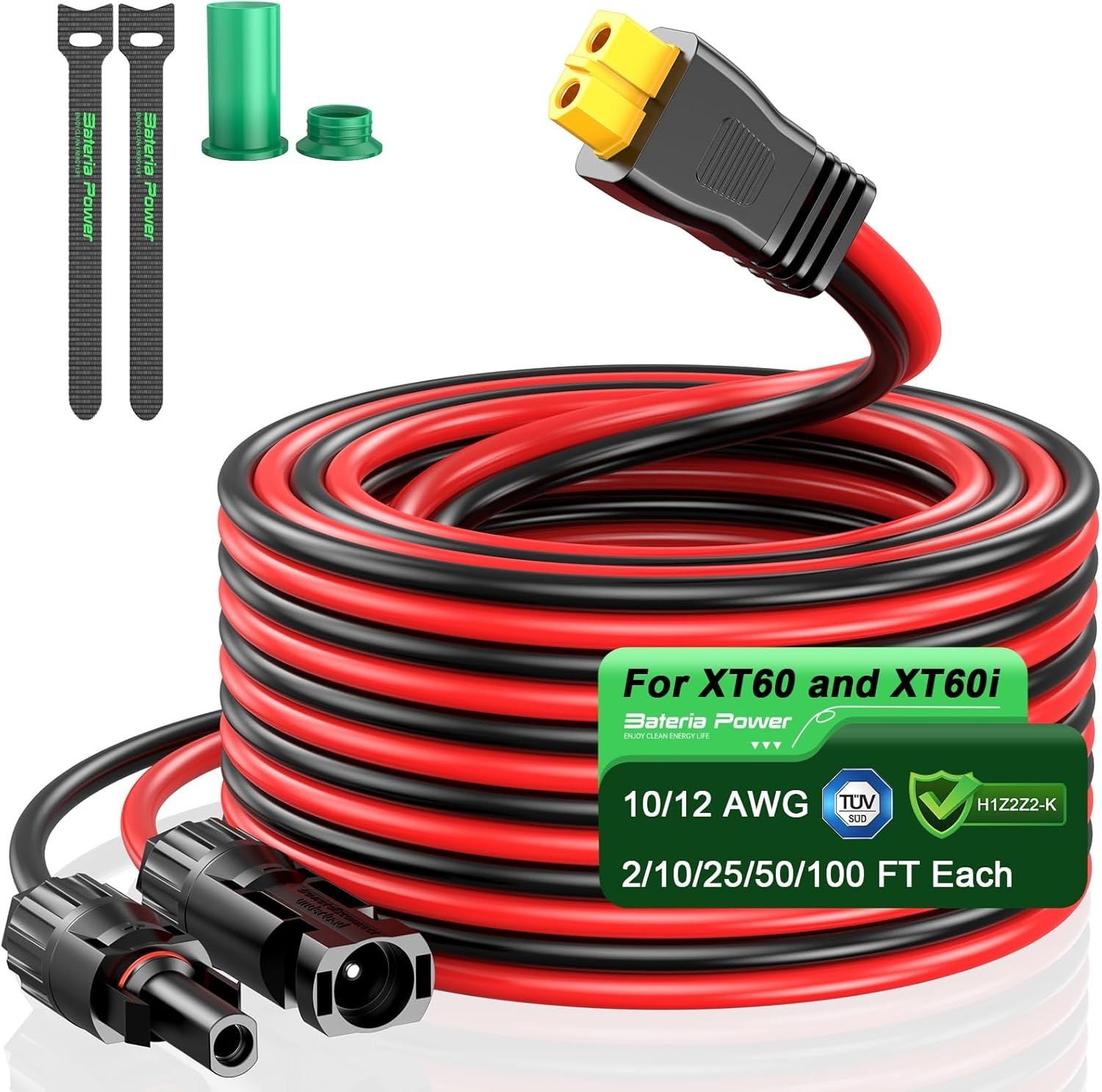 Dynamic 12AWG Solar Connector to XT60 Cable for Efficient Power Connection