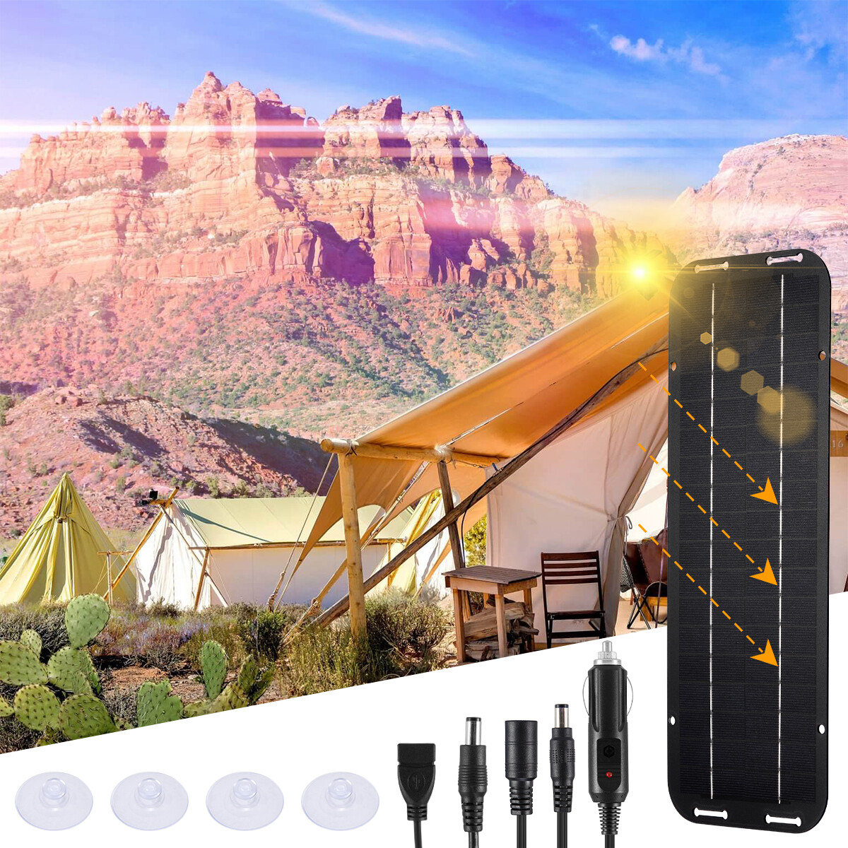 30W Solar Panel Kit 12 Volt Trickle Charger Battery Charger Maintenance Boat Car