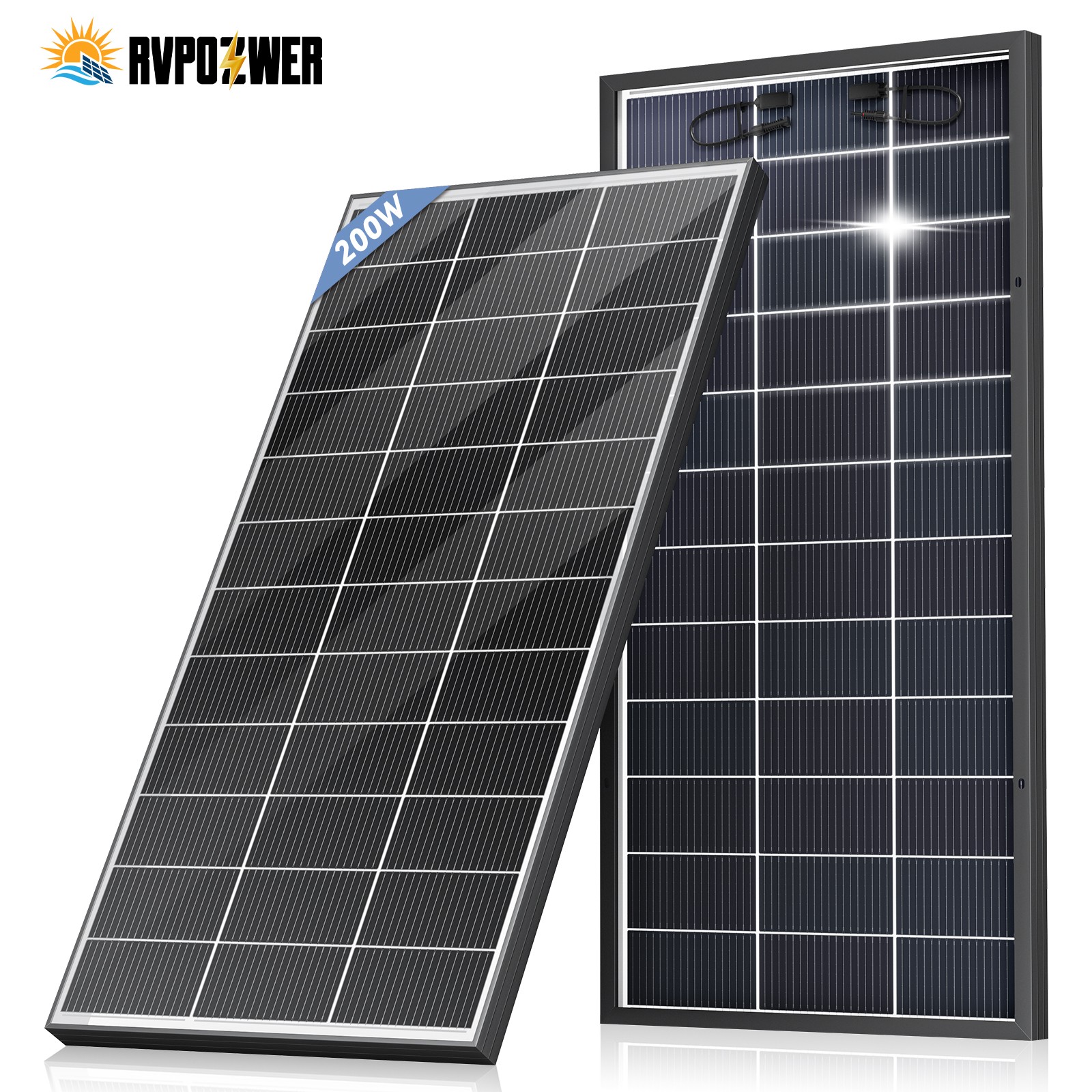 200W Bifacial Solar Panel 12V Mono 18BB High-Efficiency PV for Home/RV/Off-Grid
