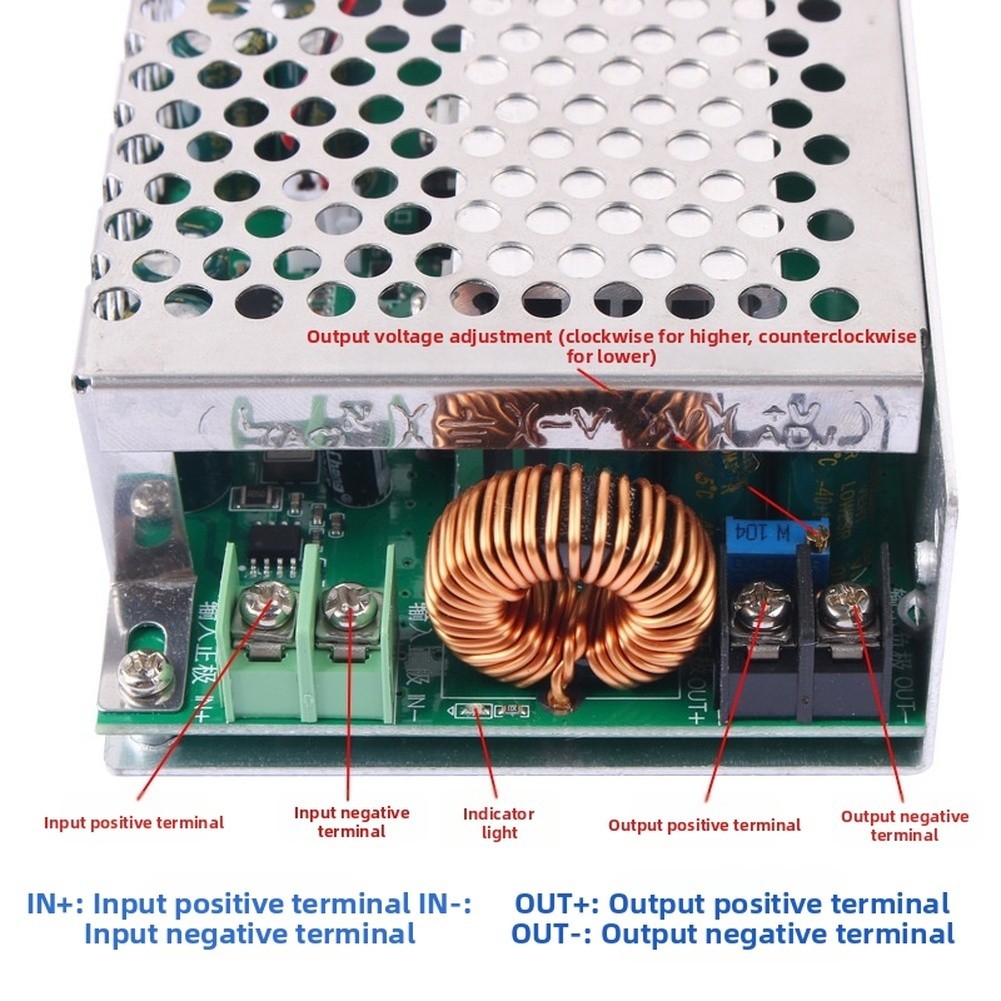 600W 20A Adjustable Converter 25V-90V DC Input 2.5V-60V DC Output Module