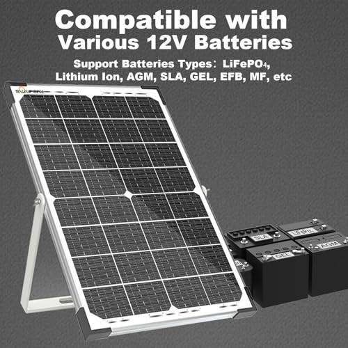 30W Solar Battery Charger Solar Battery Maintainer + Upgrade 10A MPPT 30W MPPT