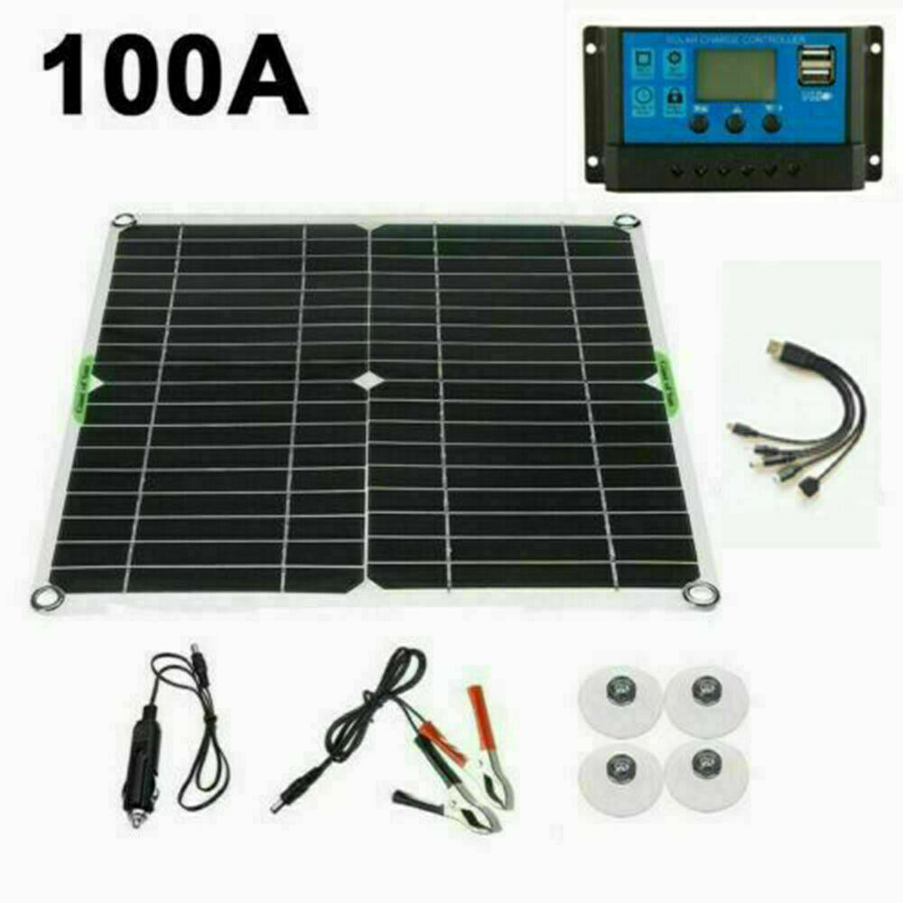 200W Solar Panel Kit 12V Battery Charger with 100A Controller Caravan Boat