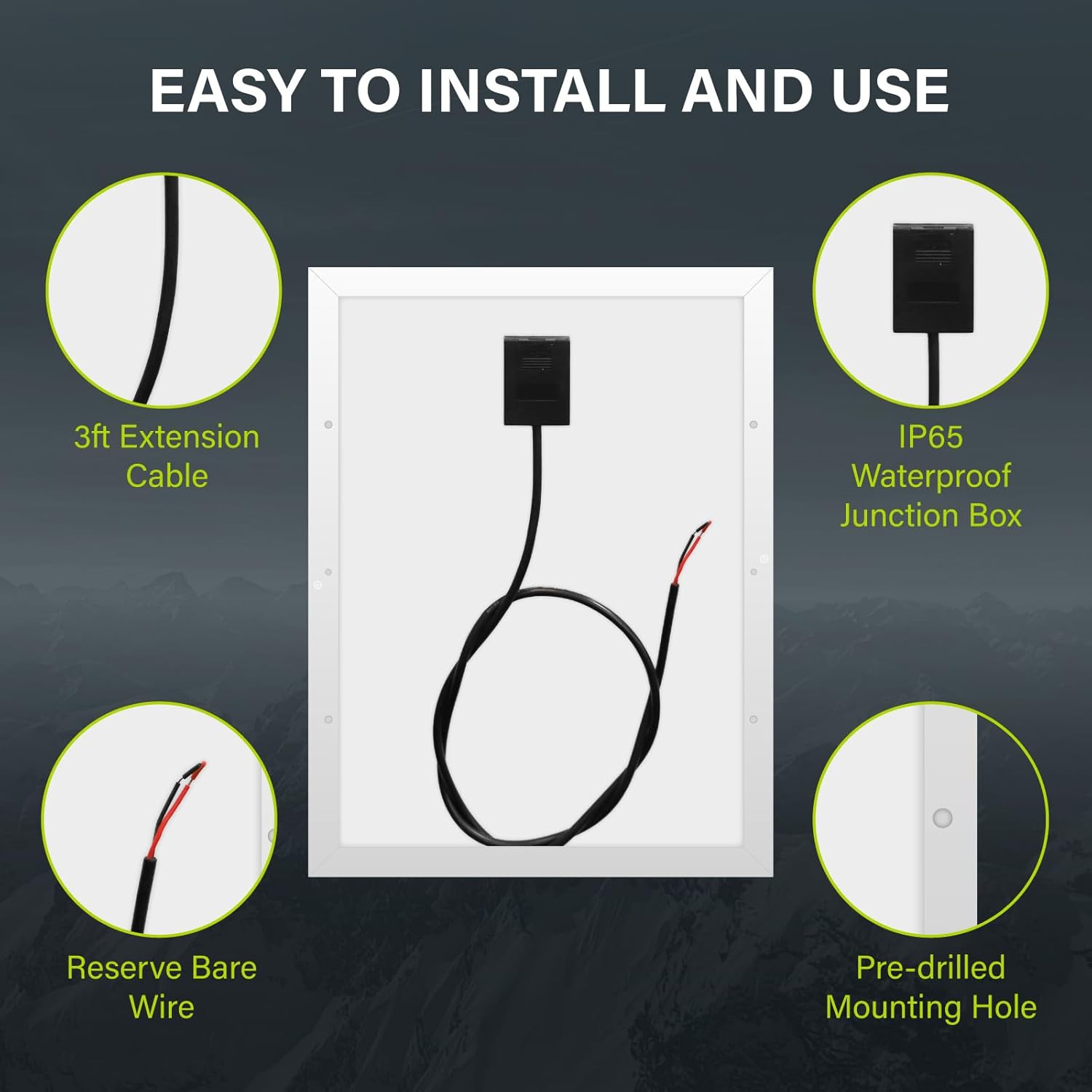 5-Pack 35W Monocrystalline Solar Panels – 175W High-Efficiency Off-Grid Kit