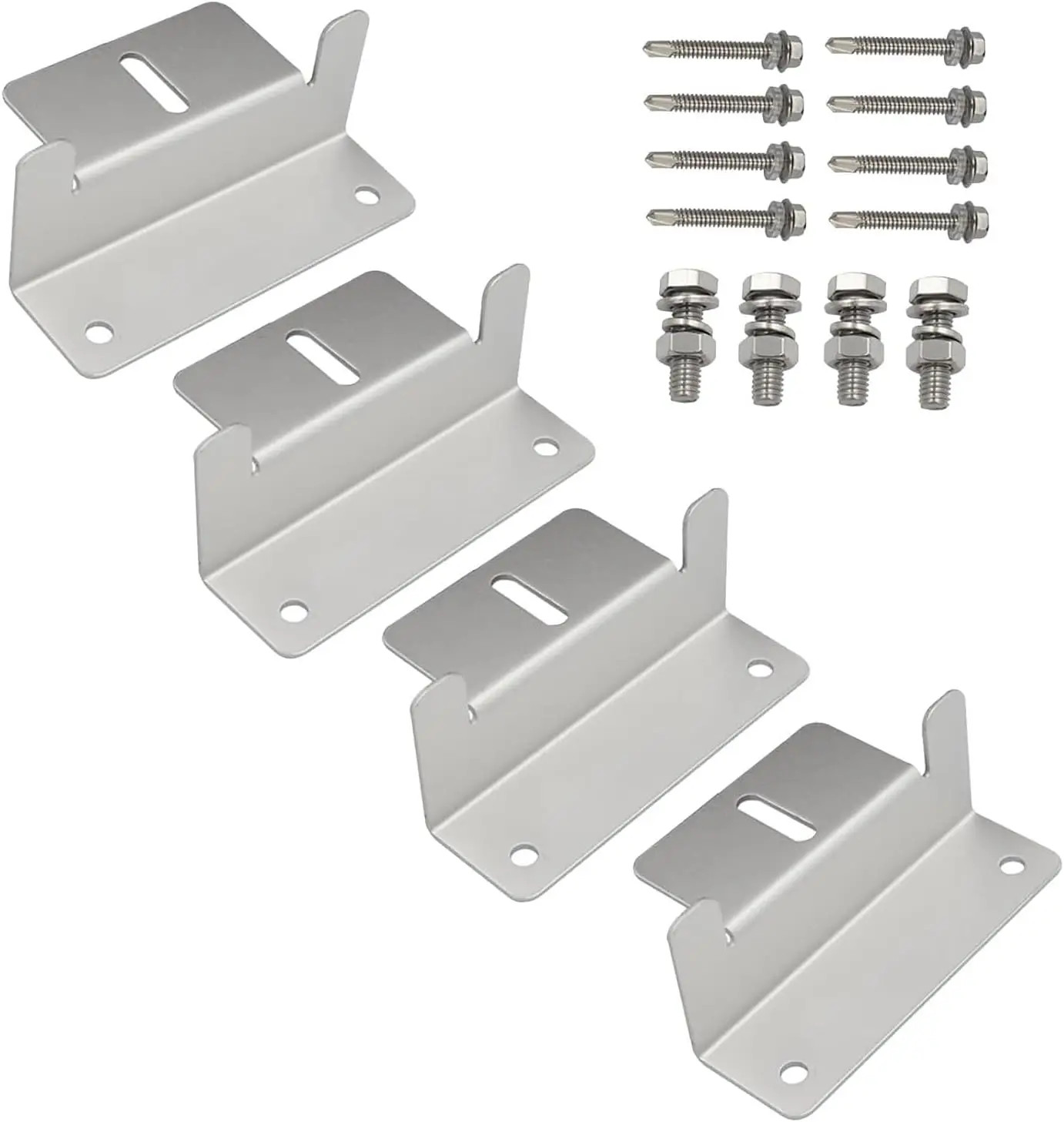 16Pcs/Set Solar Panel Mounting Bracket Kits 4/8 Units Solar Panel Aluminum Mount