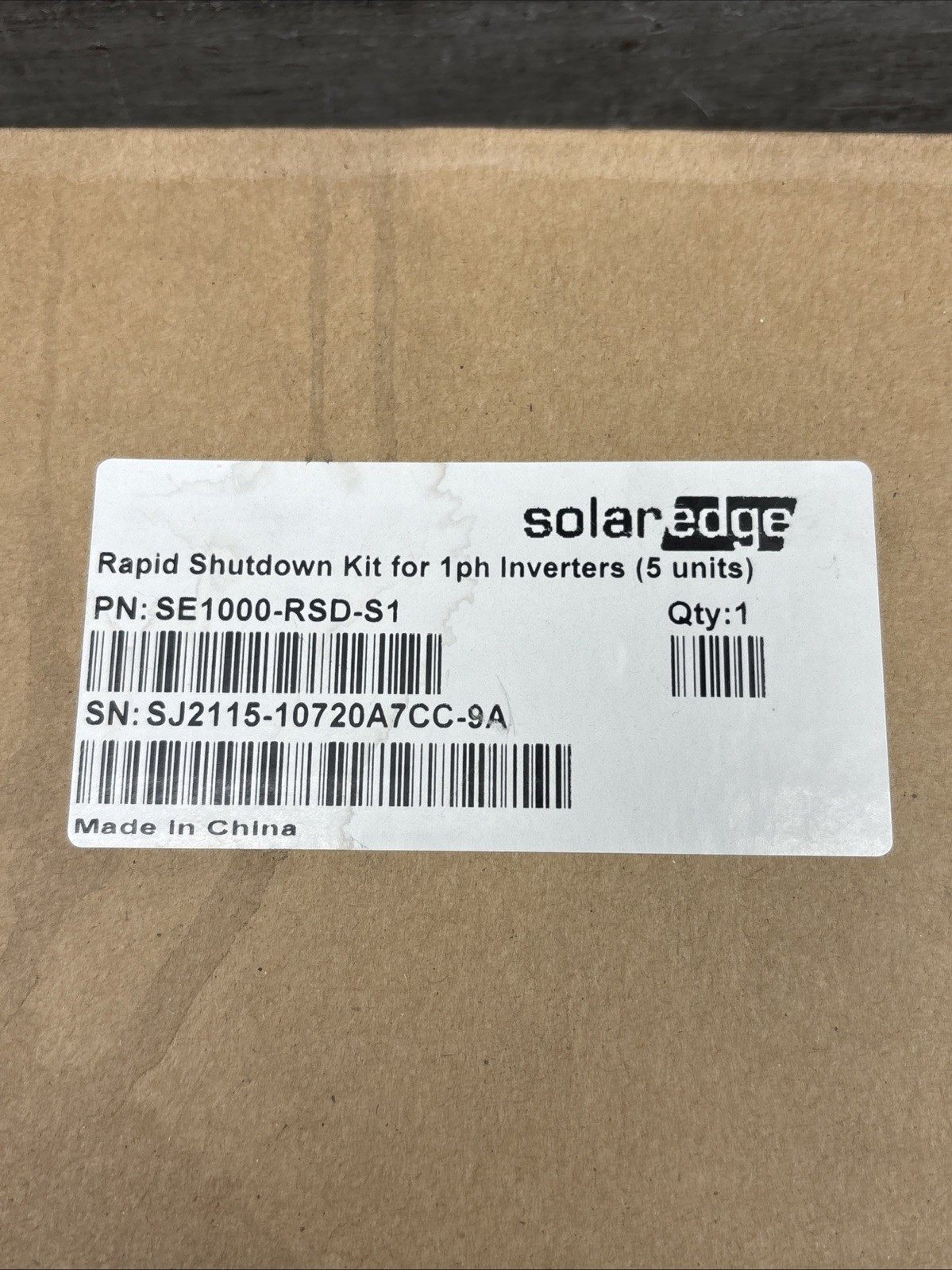 5 Units Solaredge SE1000-RSD-S1 Rapid Shutdown kit for 1ph Inverters