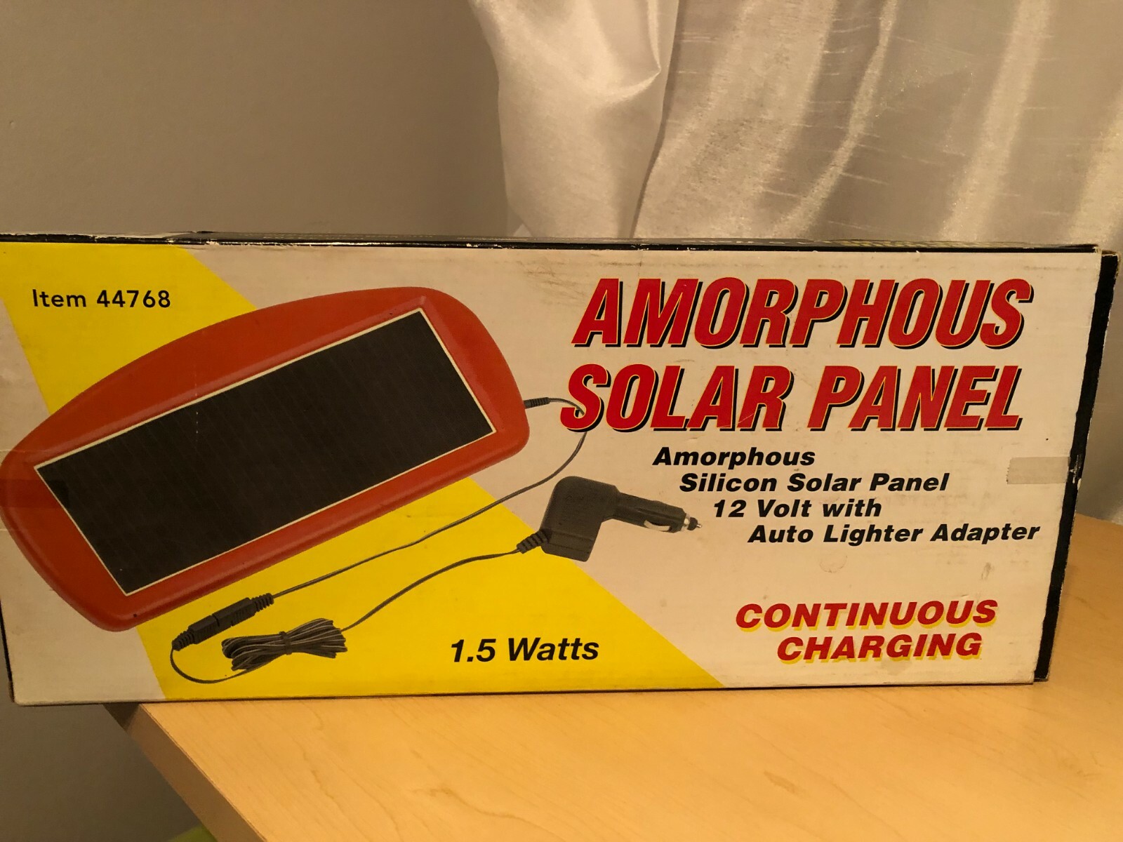 Vintage Amorphous Silicon Solar Panel w/ Car Charger 1.5 Watts Item 44768