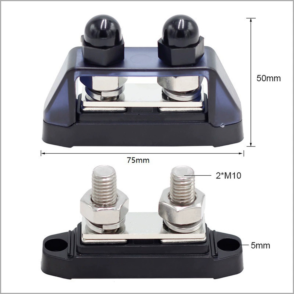 Cover Busbar M8 Terminal Block Dual-way Power Splitter Terminal Connector