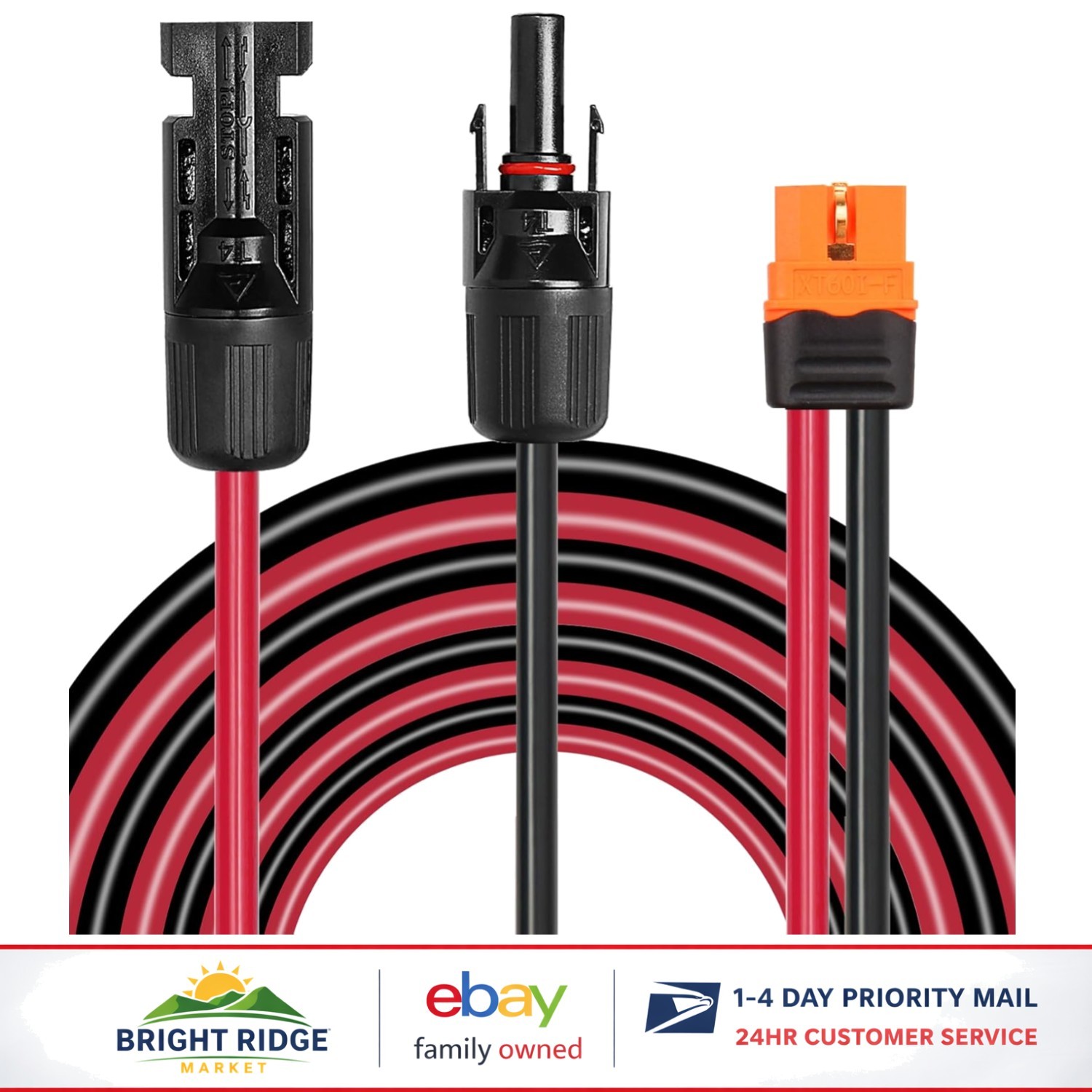 Portable Power Station 10FT Solar Connector Cable with Heat Resistant Design