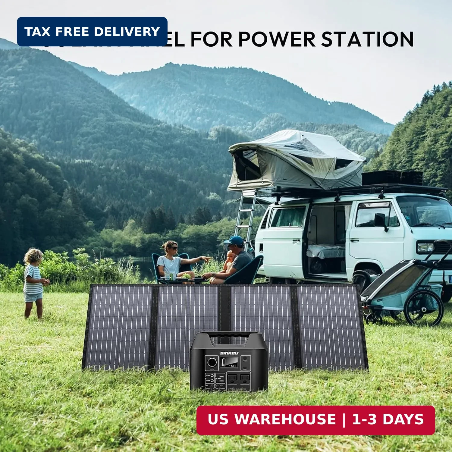 Portable Solar Panel, 60W Foldable Solar Panel Charger for Portable Generator Po