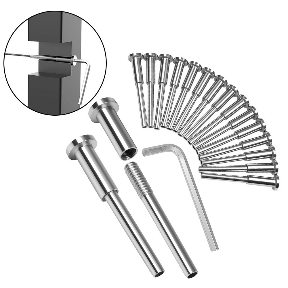 20 Pack 18 Inch T316 Stainless Steel Cable Railing Kit for Modern Deck Railings
