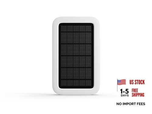 Solar Panel for Outdoor Security Camera,White