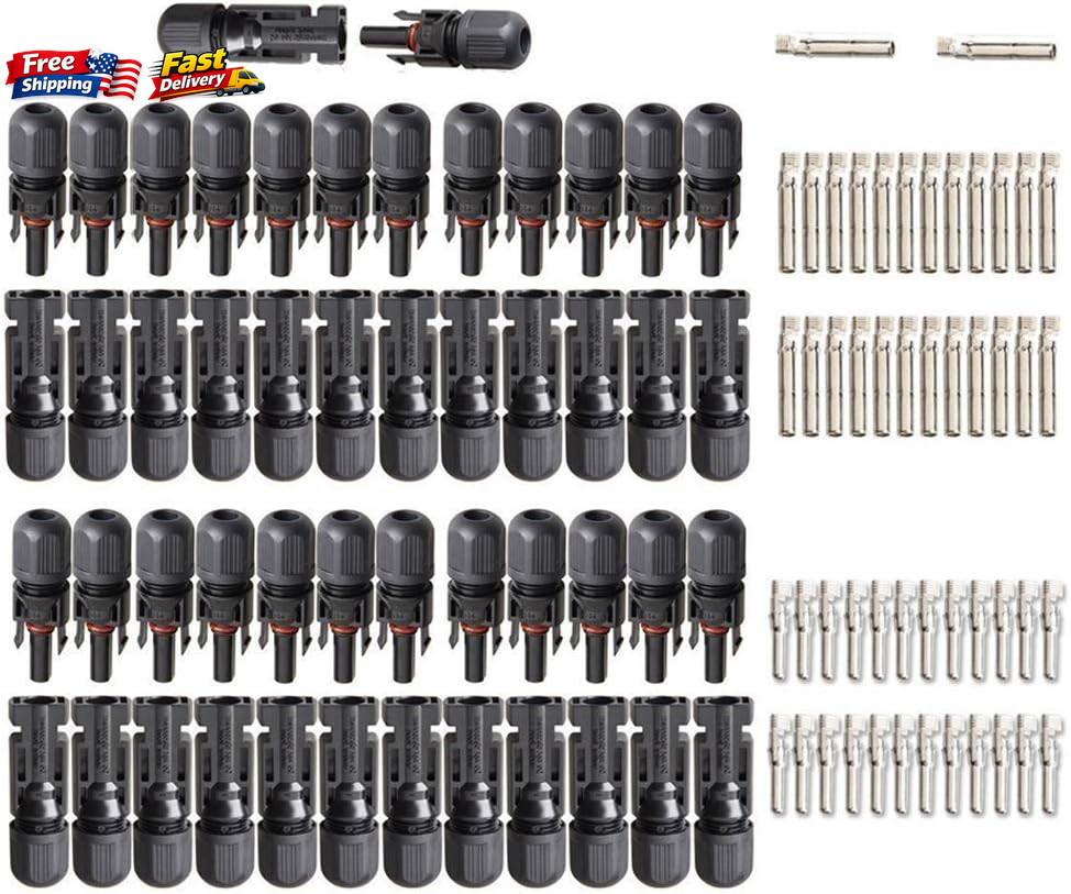 25 Pairs Solar Connectors Male Female IP67 Waterproof Solar Panel Wire Plug