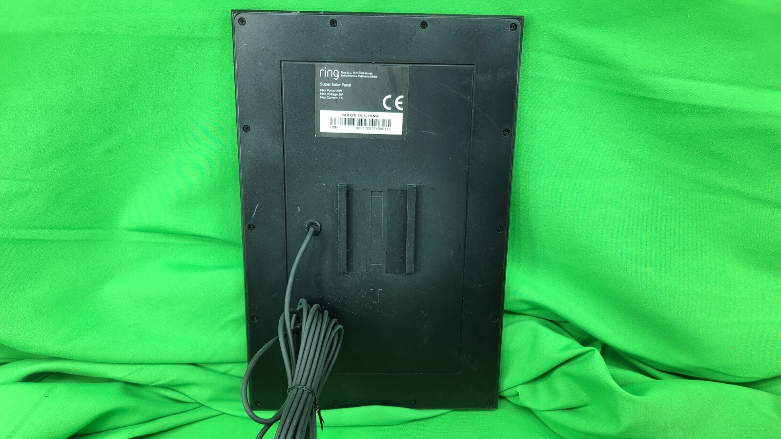 Ring 1st Gen 5W Super Solar Panel, Barrel Plug, Black