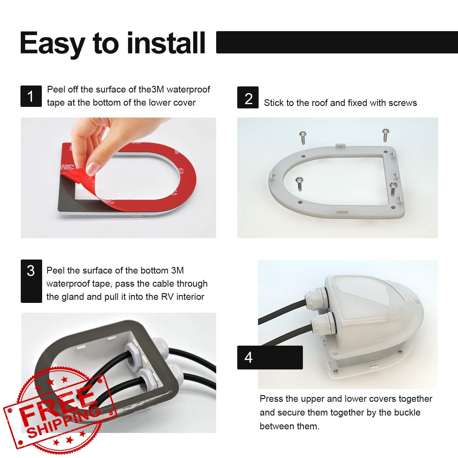 Haoguo Solar Cable Entry Gland White