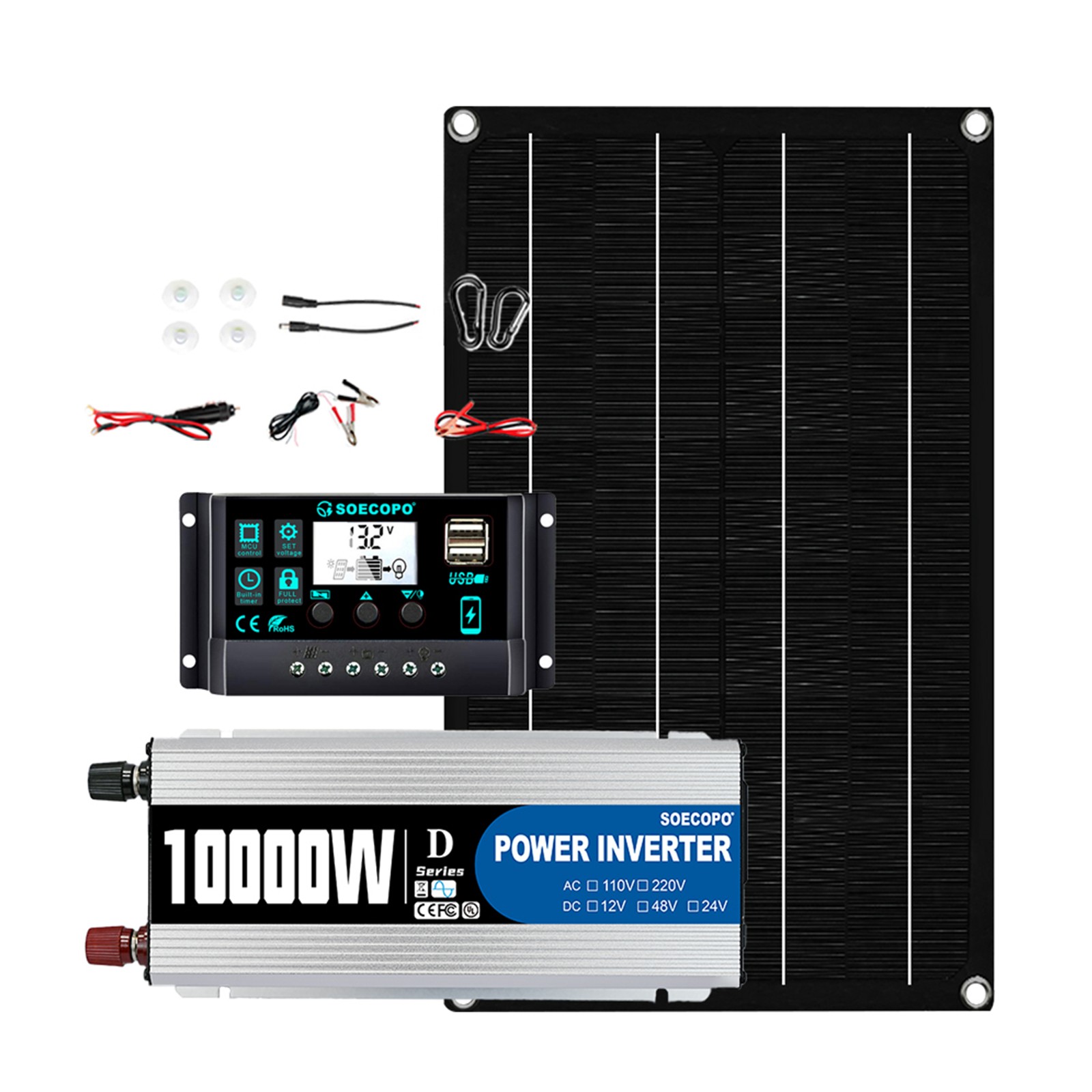 10000W Solar System Solar Generator 800W Panel 100A Controller 10000W Inverter