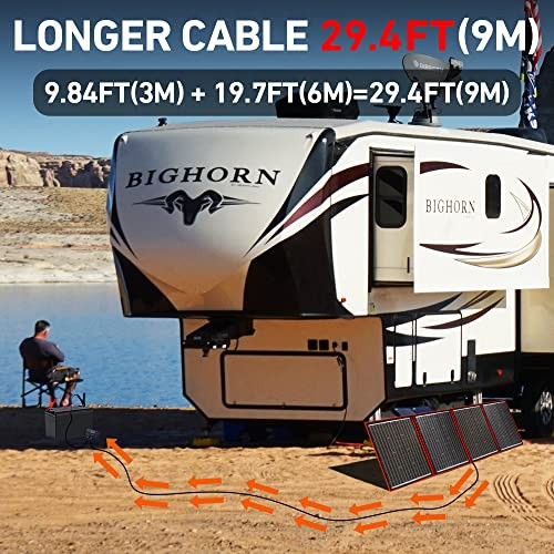 XT60 Extension Cable 19.7 ft (6 m), Male to Female XT60 Solar Connector, Soft
