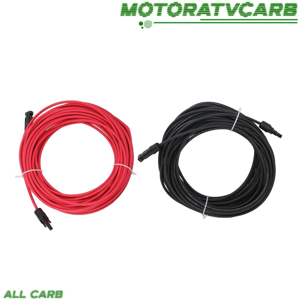 ALL-CARB 12AWG 20M Black+Red Solar Panel Extension Cable Wire+Connector