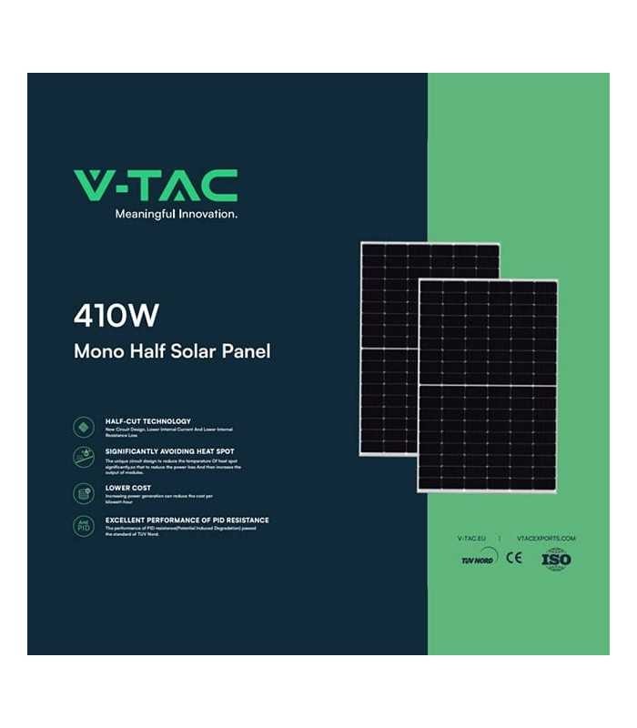 V-Tac 6.15 kW Solar Photovoltaic Panels 410W 108 Cells IP68
