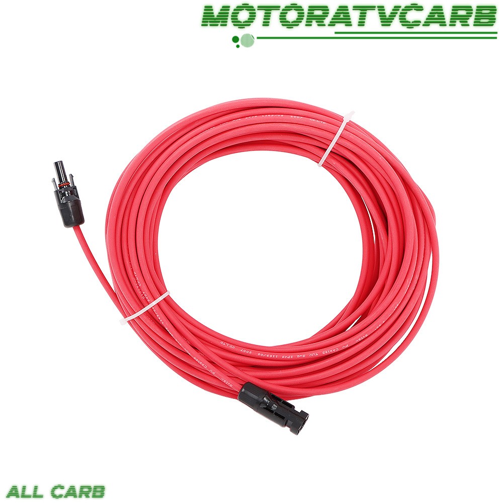 ALL-CARB 12AWG 20M Black+Red Solar Panel Extension Cable Wire+Connector