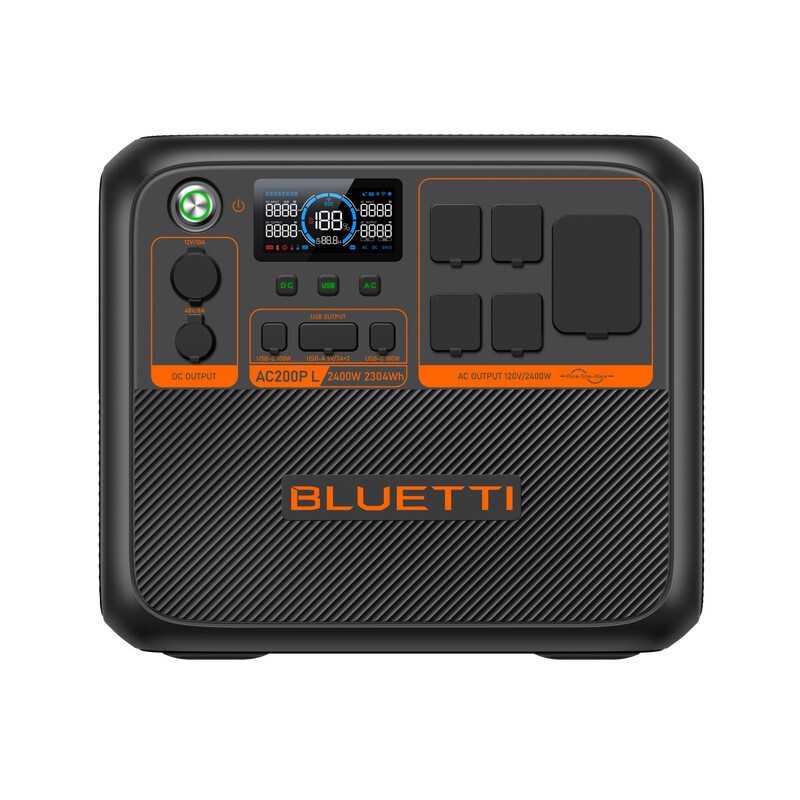 BLUETTI AC200PL+350W Solar Panel 2304Wh Portable Power Station for Home Backup