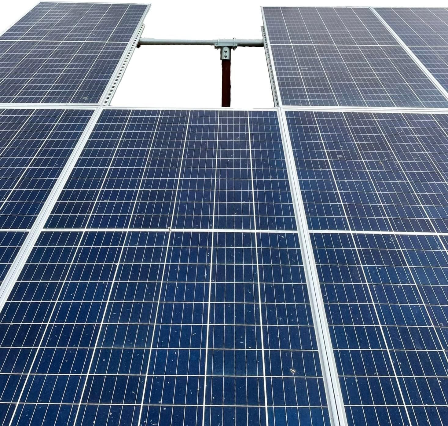Solar Panel Array Ground Mounting Bracket for 2.5″ (2 7/8″ OD) Pipe or Pole Moun