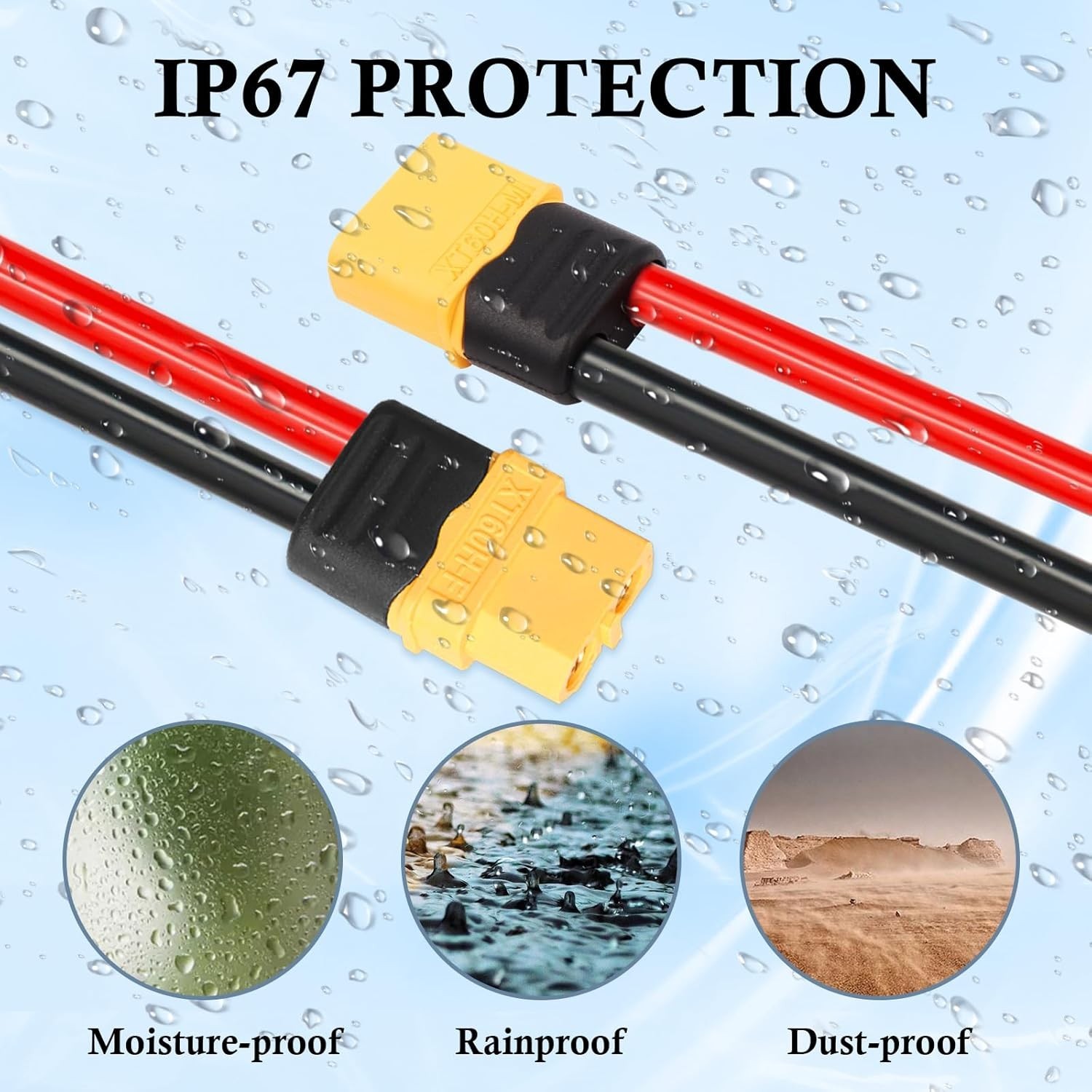 XT60 Extension Cable 10AWG 20FT XT60 to XT60 Cable with Male to Female Connec…