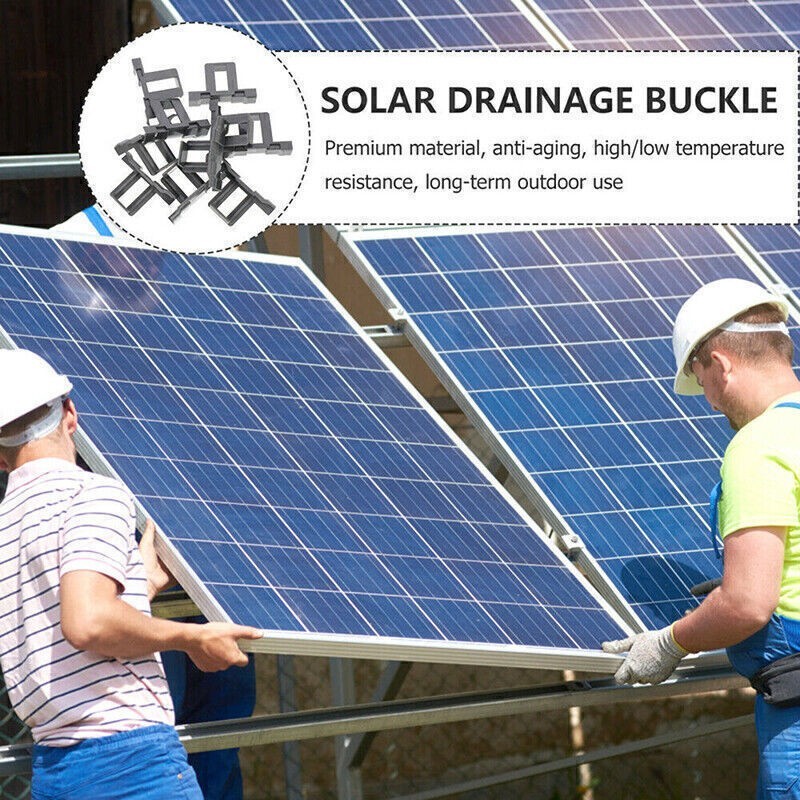 10-50X Solar Panel Mud Removal Clip 30/35/40mm Photovoltaic Panels Rubber Buckle