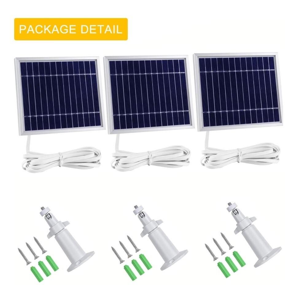 iTODOS Solar Panel Works for Arlo Pro and Arlo Pro2 Camera, 11.8feet Power Cable