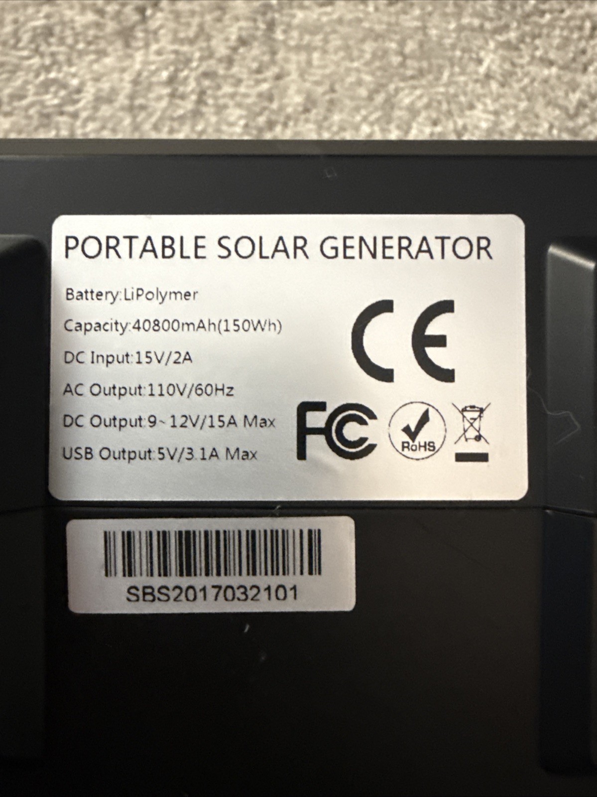COOLIS Portable Solar Generator 150W Power Station ( NO WIRES)