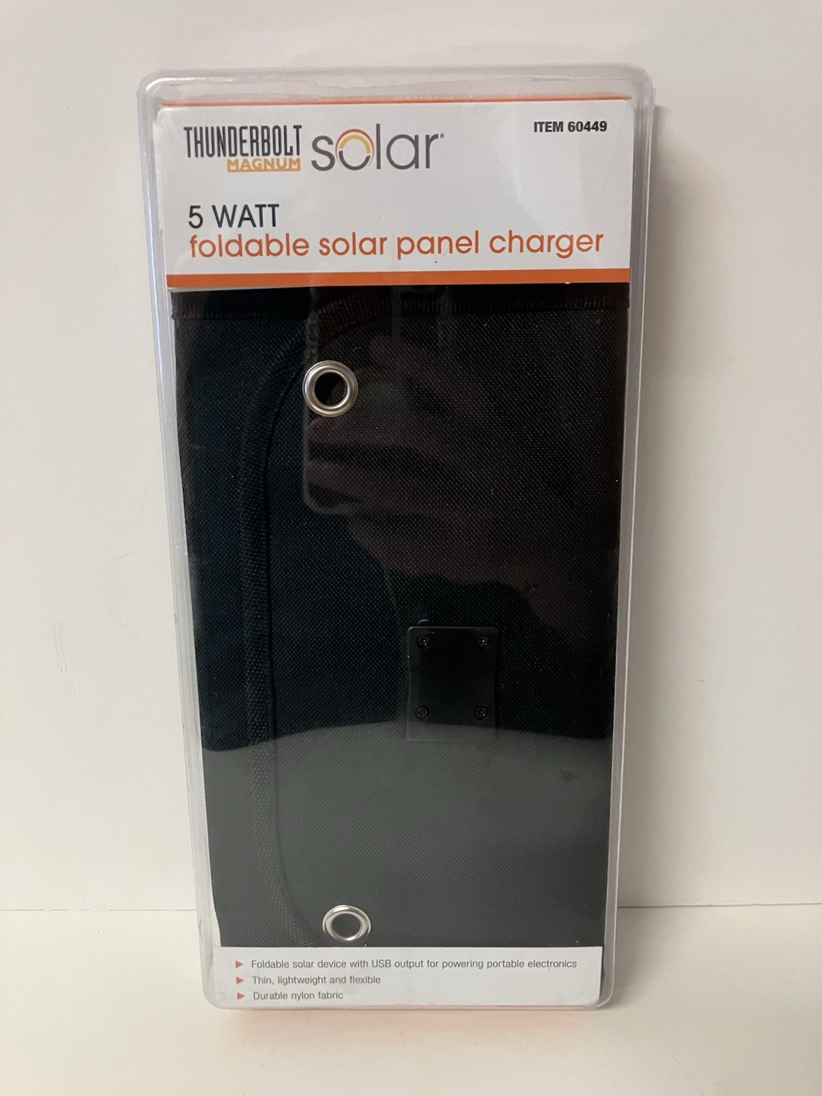 Thunderbolt Magnum Solar 5 Watt Foldable Solar Panel Charger #60449