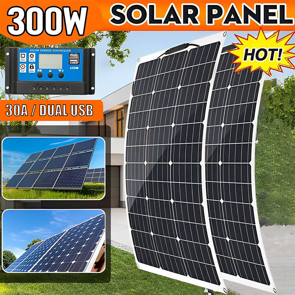 300 Watt Monocrystalline Solar Panel Kit Half-Cut 108 Cells 22% Efficiency Panel