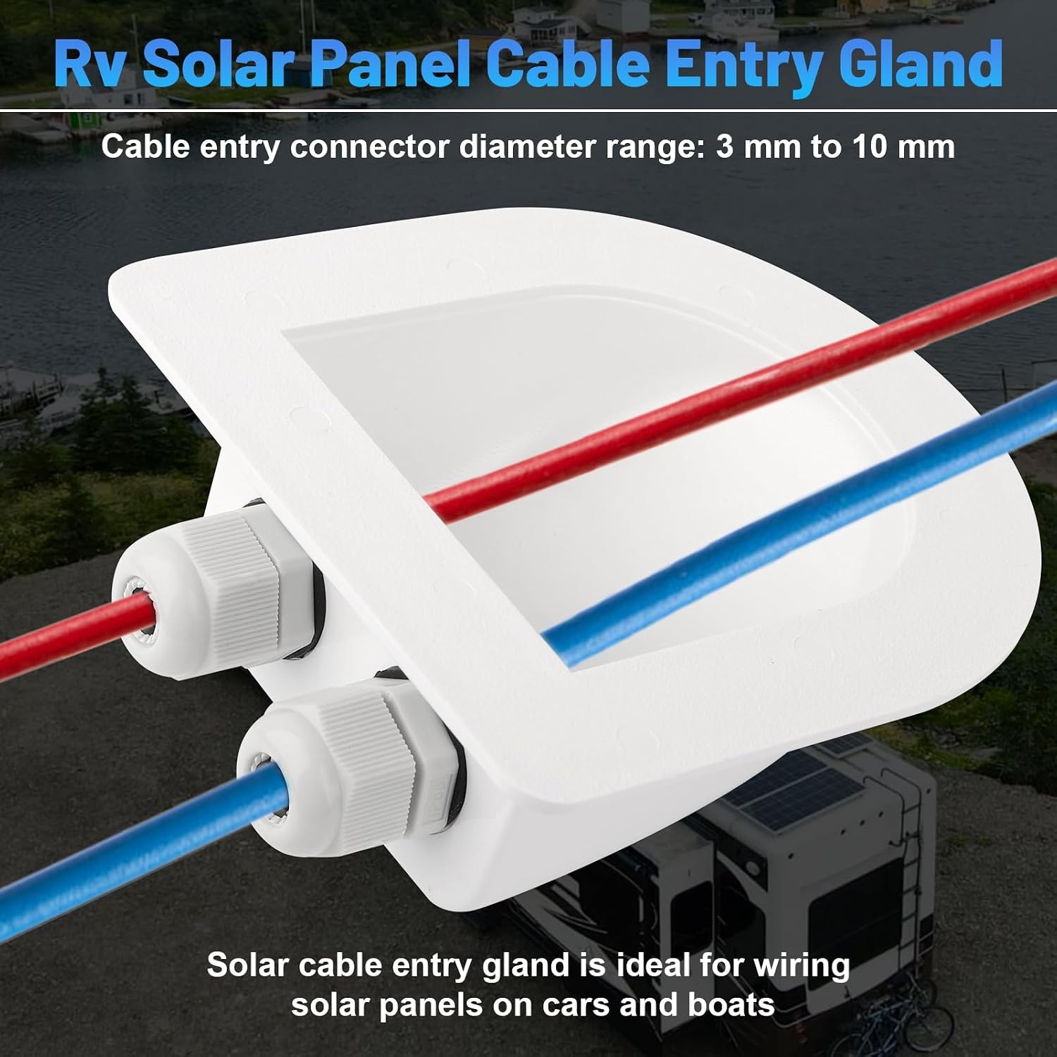 Waterproof Solar Double Cable Entry Gland 2mm² to 6mm Waterproof Cable Gland UK