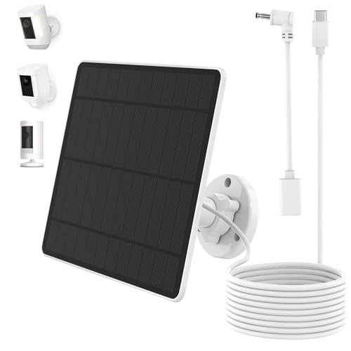 Solar Panel for Ring Camera, Solar Panel Charger Compatible with Ring Stick Up