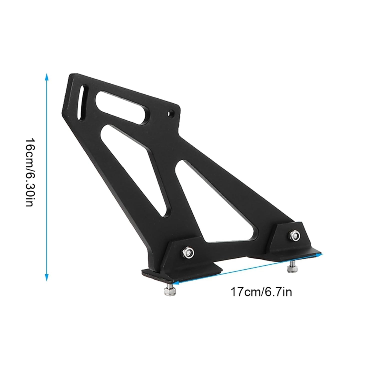 Universal 16cm/6.3in Rear Car Spoiler Mounting Brackets CNC Aluminum Alloy