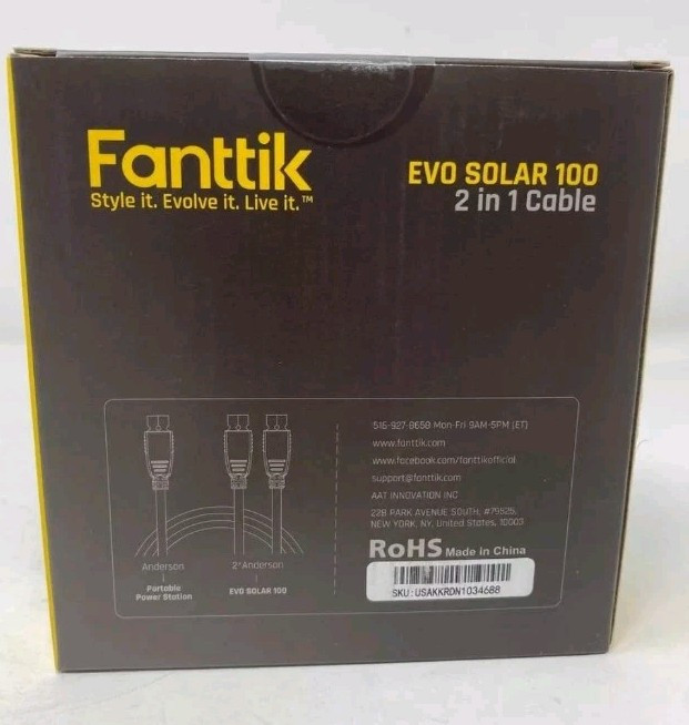 Fanttik EVO Solar 100 2 in 1 Cable New in Box