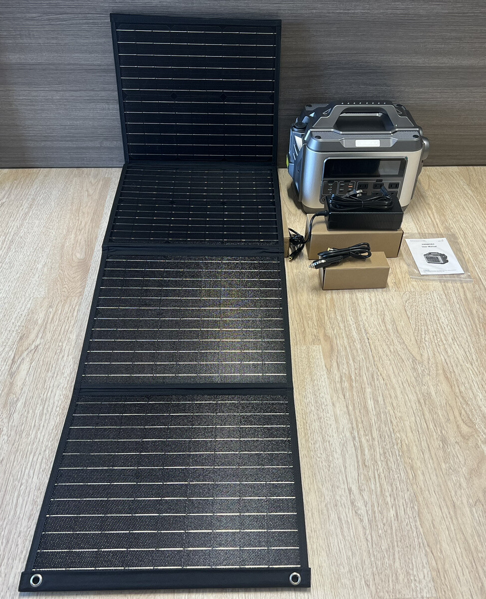 ✅POWEREPUBLIC Portable Power Station 1200W, 1110Wh Peak 2600W W/Solar Panel ✔️