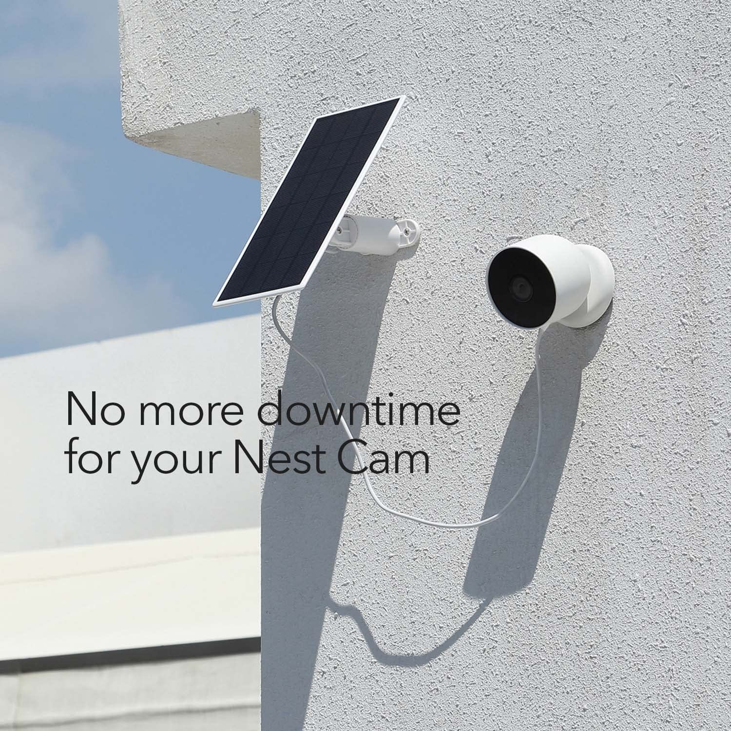 2.5W Solar Panel for Google Nest Cam Outdoor or Indoor, Battery
