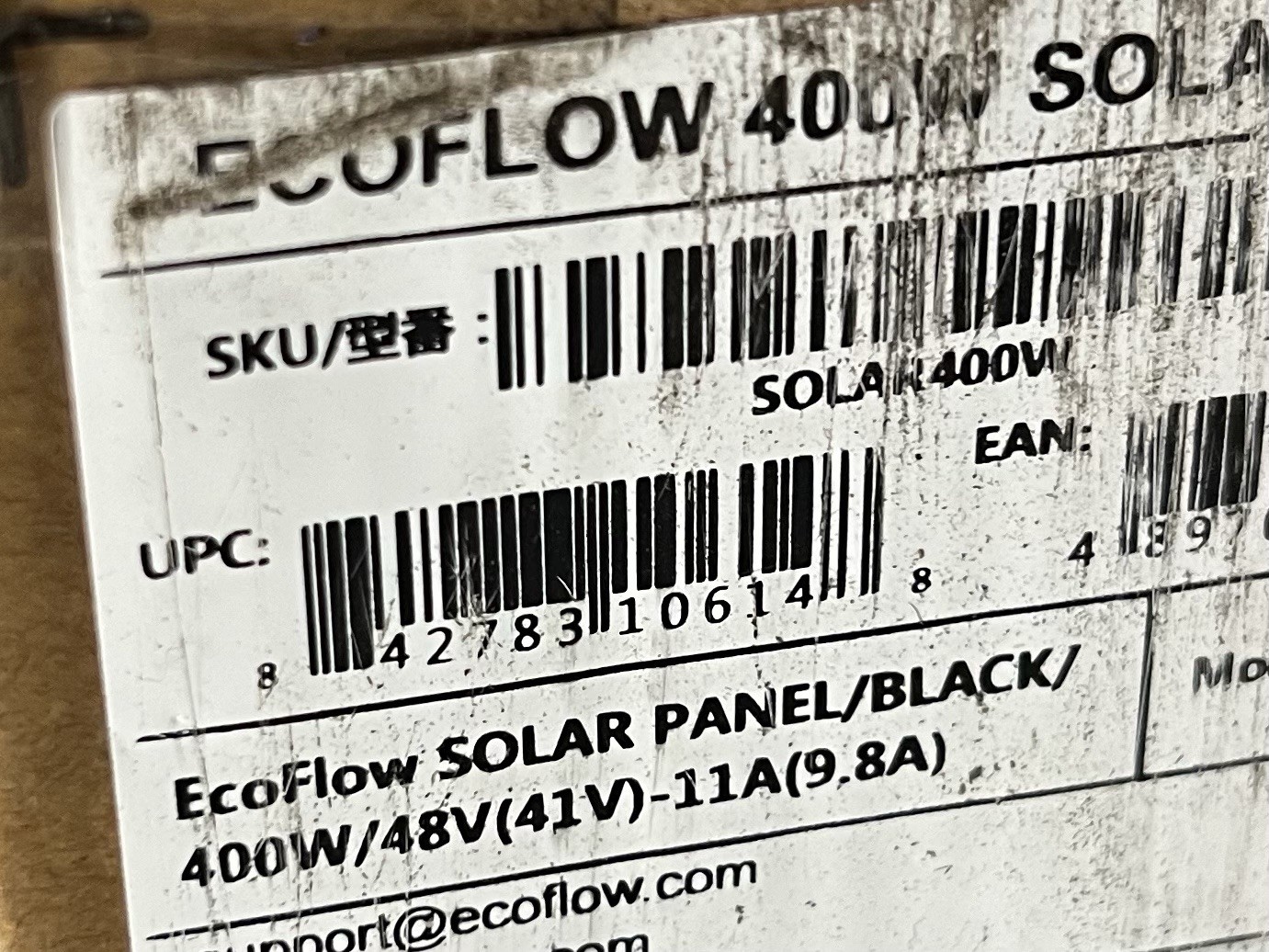 EcoFlow 400-Watt Monocrystalline Silicon Portable Solar Panel with 48-Volt Outp-